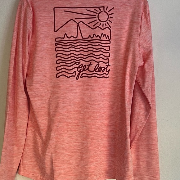 NWOT Reel Life Coral/Orange Women’s Fitted Long Sleeve Active Shirt - Picture 8 of 13